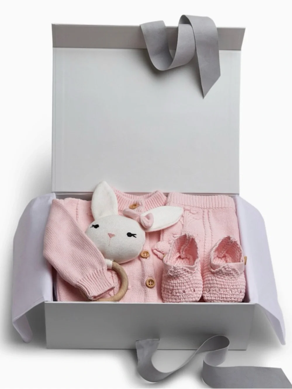 Loomsake 4 piece floral sweater set cerise pink0-3M